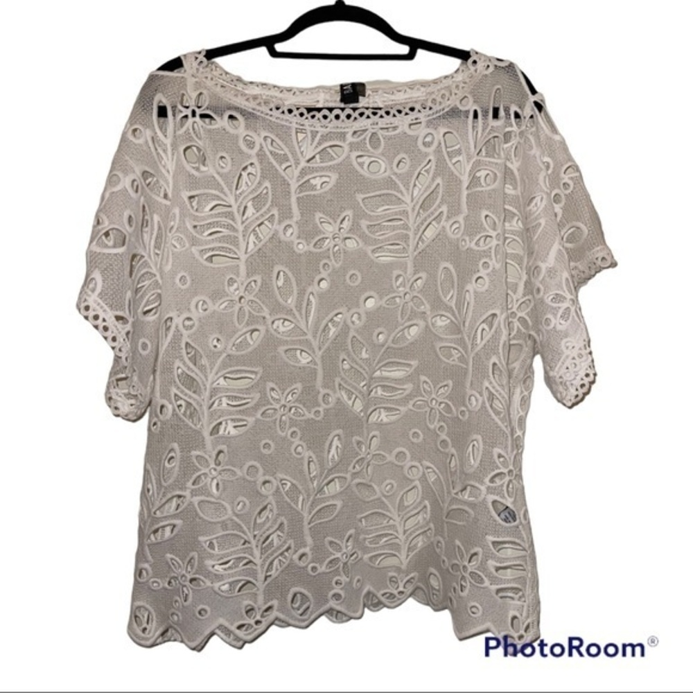 Anthropology YOANNA BARASCHI White Cutout Top